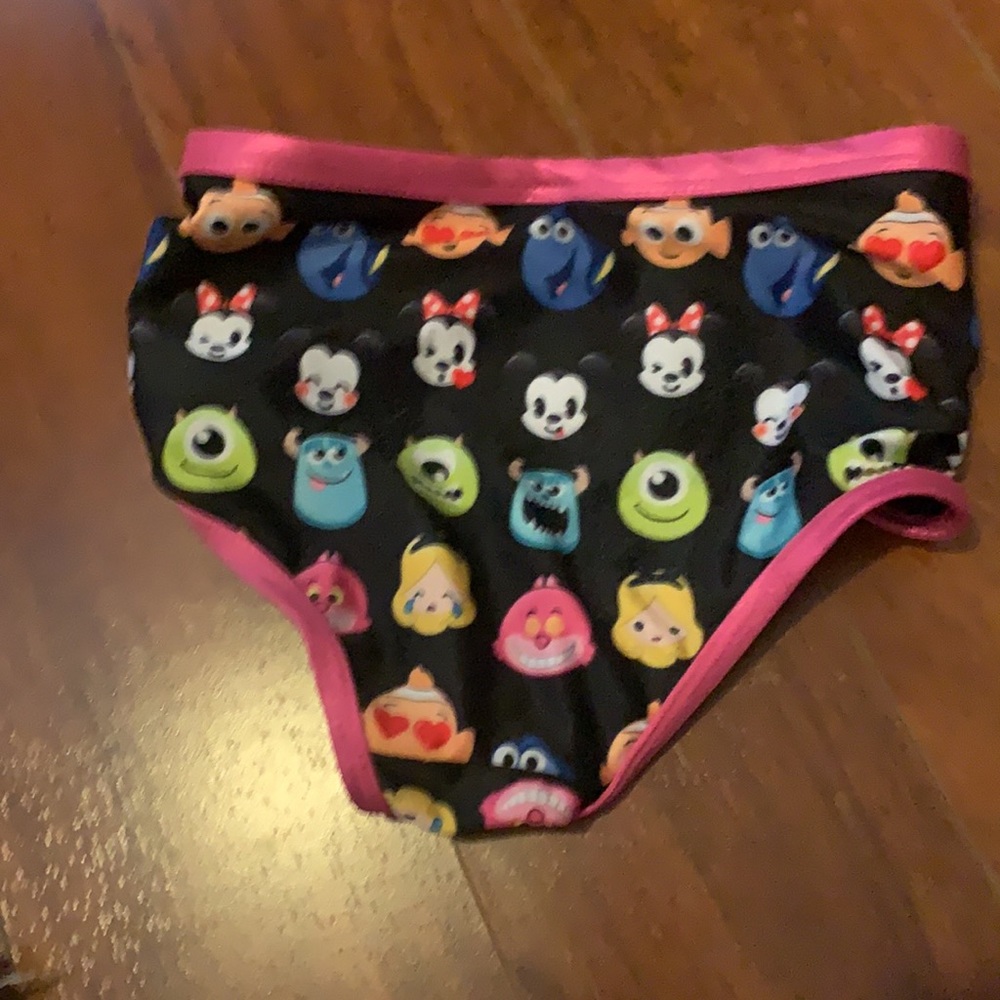 Black Disney high waisted bathing suit bottoms with Cute characters. Size 5/6 - Picture 2 of 3